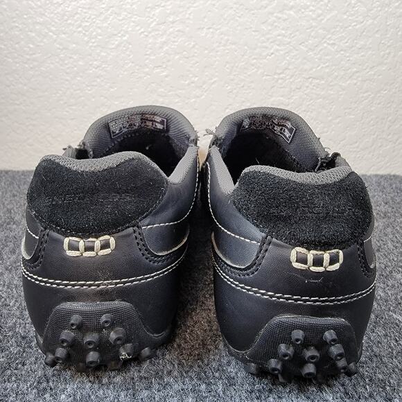 Skechers Urbantrack Cowen Casual Shoes Mens 8 Black Slip On Comfort Leather Flaw - Picture 7 of 11